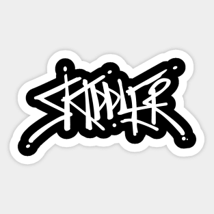 Skiddler White Sticker